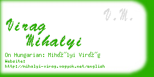 virag mihalyi business card